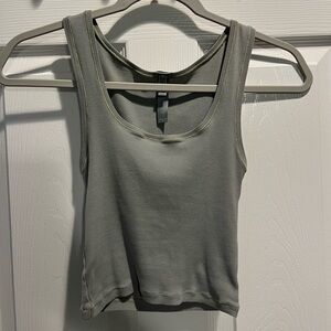 SKIMS Cotton Rib Tank in Mineral